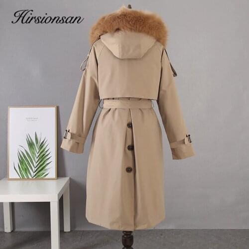 Hirsionsan Elegant Autumn Winter Women Long Jacket Quilted Office Lady Lace Up Puffer Parkas High-Quality Casual Hoode Warm Coat