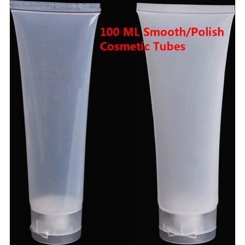 Frosted Plastic Soft Tube Empty Cosmetic Lotion Tube Squeeze Cream Container Flip 2pcs