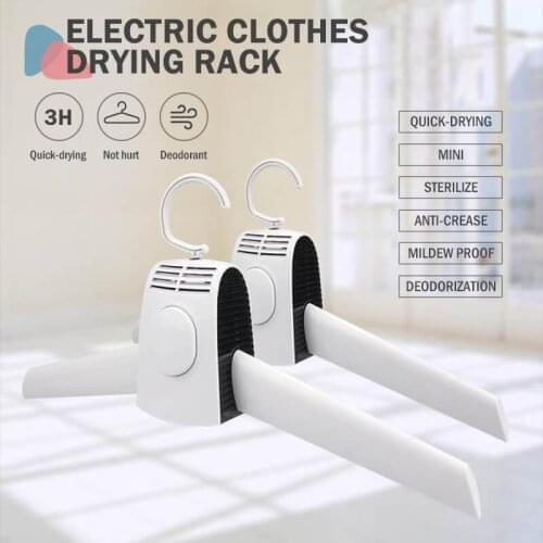 Multifunction Electric Clothes Drying Rack Drying Hanger Shoes Drying Rack Foldable Silently Heater Clothes Hanger Clothes Dryer