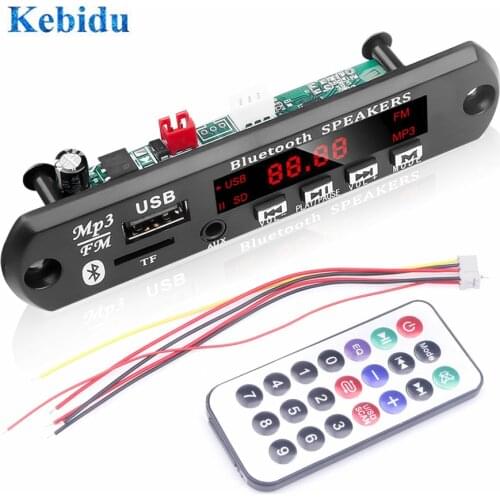 Bluetooth5.0 MP3 Decoder Board Module Wireless Car USB MP3 Player TF Card Slot / USB / AUX / FM / Module For Car Accessories