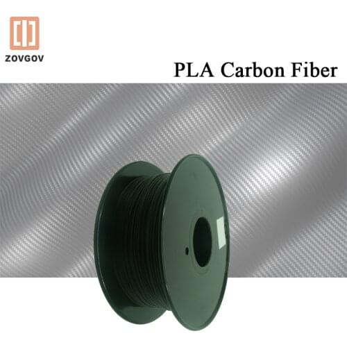 PLA Carbon Fiber Filament ZOVGOV 3D Plastic Printing Material Extruder 1.75mm O.8KG Petg-cf Black Material Accessories FDM