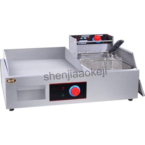 Commercial Electric Griddle Fryer JB-832 Electric Stove Fryers Teppanyaki equipment Cooking Fryer 5.5L 220v/50hz 4700w 1pc
