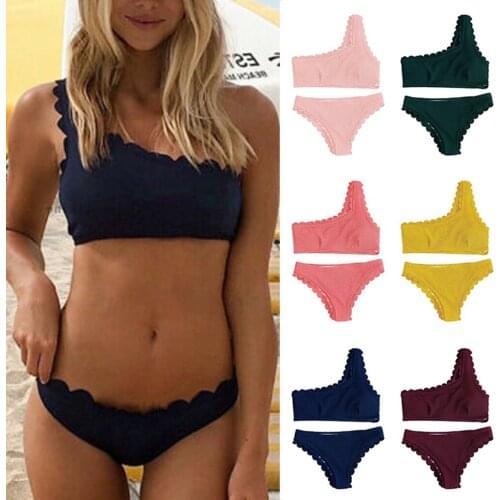 Sexy Women Solid Bikini Brazilian Swimsuit Push-up Bikini Two Piece Swim Suit Swimwear Beachwear Bathing Купальник Femme #G3