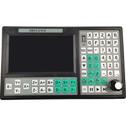 Special offer hot 5 axis offline CNC controller set 500KHz motion control system 7 inch screen 6 axis emergency stop hand wheel