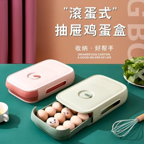 Drawer Egg Box Kitchen Refrigerator Collection Rolling Egg Egg Tray Storage Egg Box Kitchen Accessories Household Storage