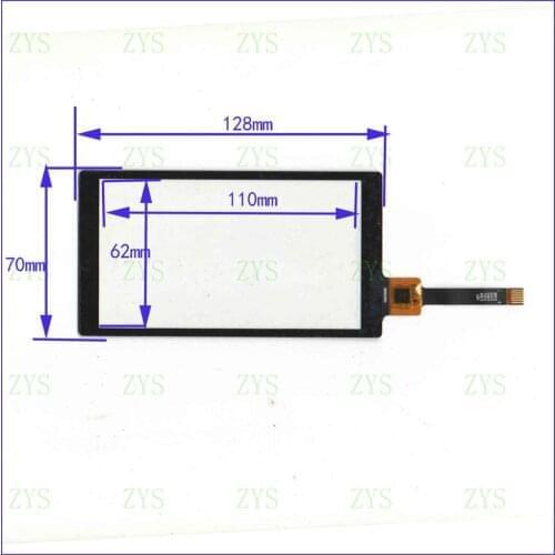ZhiYuSun 5PCS/LOT Freeshipping GME0968A 5inch Capacitive screen For GPS CAR 128mm*70mm Touchsensor glass 128*70