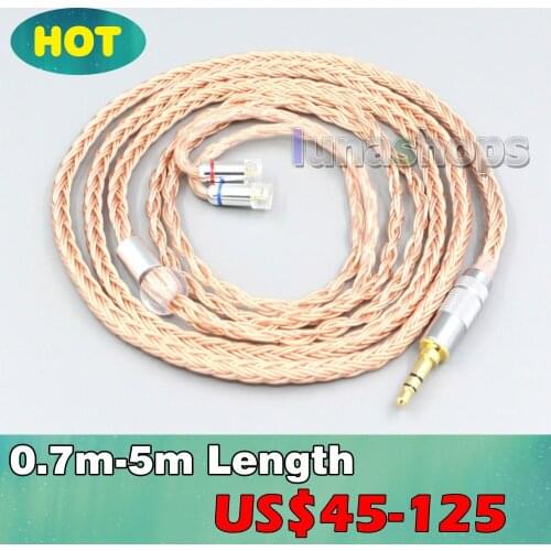 2.5mm 4.4mm 3.5mm XLR 16 Core 99% 7N OCC Earphone Cable For Sennheiser IE8 IE8i IE80 IE80s Metal Pin LN006758