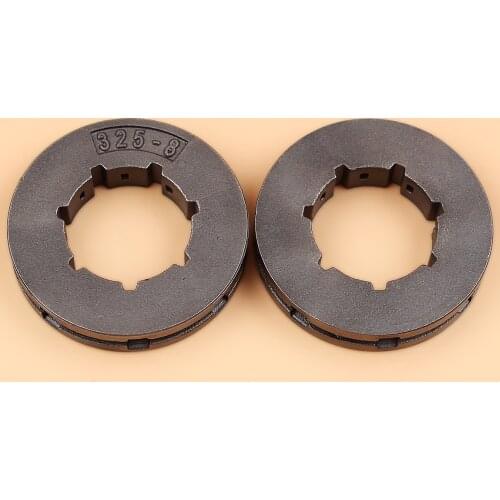 2X .325 8T Sprocket Rim 19mm Inner Hole Fit For HUSQVARNA 340 345 346 346XP 350 351 353 357 Chainsaw Spare Parts