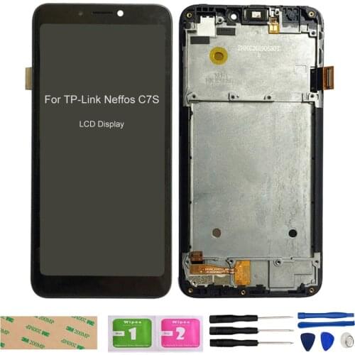 C7S With Frame LCD For TP-Link Neffos C7S TP7051A TP7051C LCD Display Touch Screen Digitizer Assembly Repair Tools Glass Panel