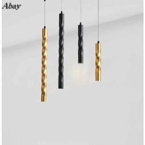Dimmable Cylinder LED Pendant lamps Kitchen Island Dining Room Shop Bar Counter Decoration Pipe Cord LED Pendant Lights