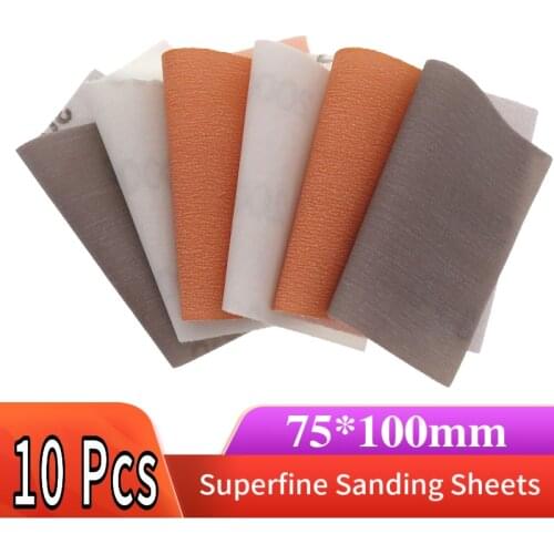 10Pcs Hook Loop Superfine Sanding Disc 75*100mm Waterproof Sandpaper 1500/2000/3000 Grits For Wet Dry Automotive Paint Polishing