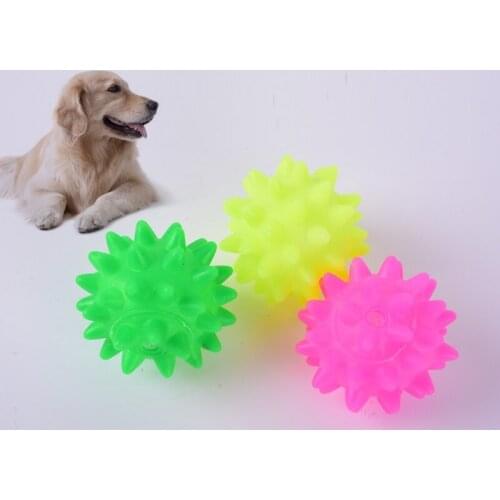Small Pet Dogs Puppy Play Squeaky Rubber Chew Ball Fun Toys Chew Molar Tools New