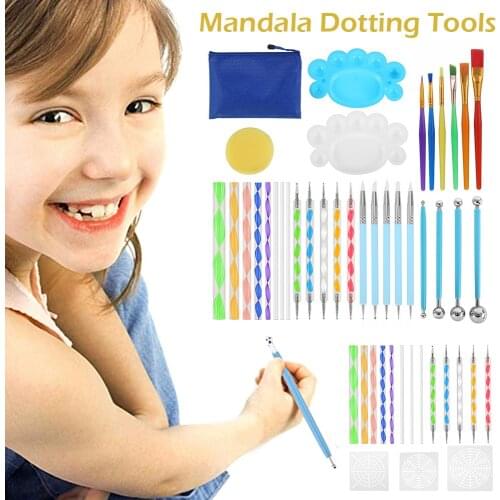 Mandala Dotting Tools Rock Painting Kits Brush Art Supplies Pebble Art Set Dot Art Pen Creative Art Supplies Childrens Crafts