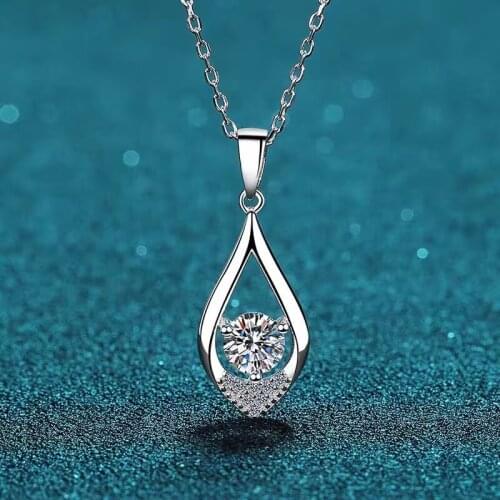 Graceful classic crackling moisanite pendant for necklace 925 sterling silver jewelry for women New year gift girl more shiny
