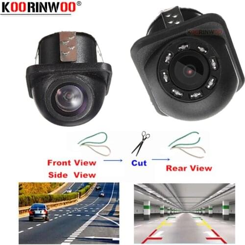 Koorinwoo Switch Cable For Car Rear view Camera Mirror Front Camera 8 Lights Reverse Dash Camera Side Safe Cam Universal For Car
