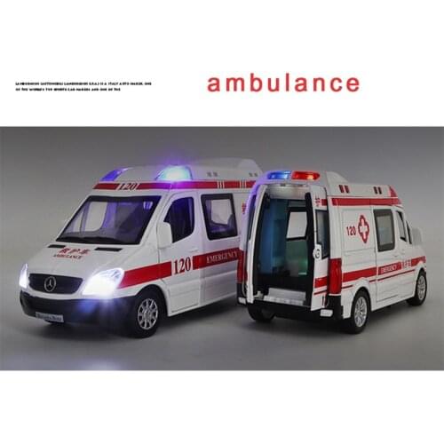 1:32 Toys In Stock 2020 Ambulance Model Alloy Car Model Toy New Technology Car Series Childrens Gifts Brand Fashion For Boy