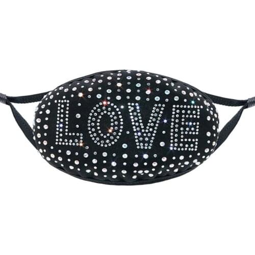 Women Fashion Face Mask With Rhinestone Elastic Reusable Washable Christmas Masks Face Bandana Face Decor Jewelry Party Gift