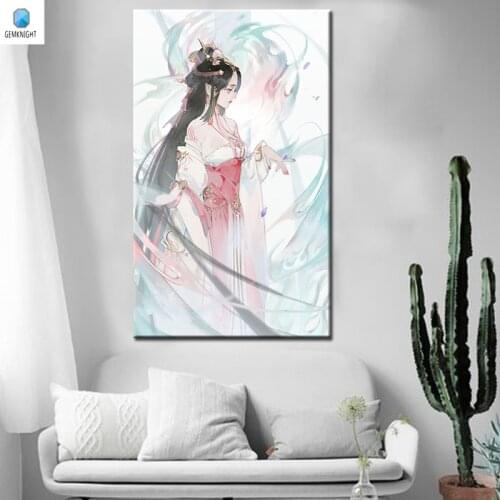 Diy digital painting by numbers modular painting coloring by numbers Traditional Chinese anime posters pictures