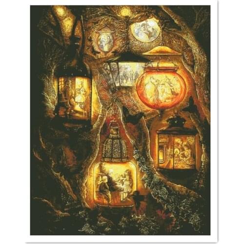 Magic Lantern Tree cross stitch package 18ct 14ct 11ct cloth cotton thread embroidery DIY handmade needlework
