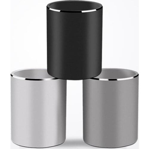 Desktop Organizer Pen Holder Pencil Case Aluminum Alloy Makeup Brush Stand Stationery Container School Office Supplies Drop Ship