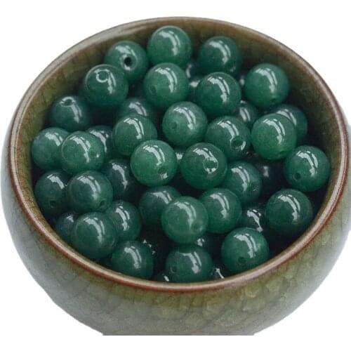 Natural handcarved green jade beads DIY 100% real green jade bracelets beads accessories jade gift bead bangle bracelets 5-13mm