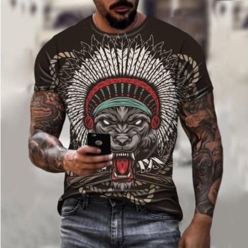 Summer New Graphic Streetwear Skull Short Sleeve T Shirt For Men Pumk Hip Hop Oversized Casual Scary Quick-DryingTop Tees