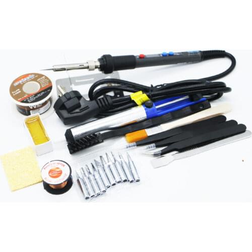 New 220V/110V EU/US 90W quick heating protable LCD Temperature Digital LED Adjustable Electric Soldering Iron