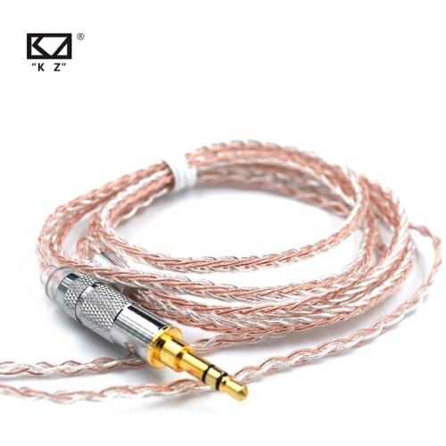 New KZ copper silver mixed silver plated upgrade wire ear line MMCX/2PIN pin ZST/ZS10/AS10/BA10/ES4/ZS6/V80/ED9