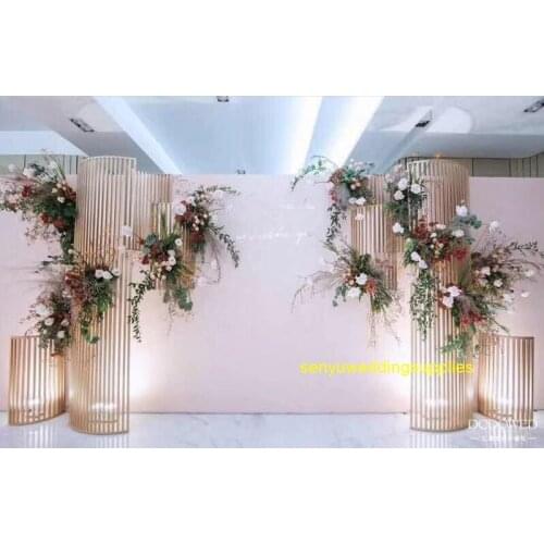 New style Column Stand Up Metal Frame Flower Stand For Wedding table senyu1513