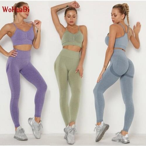 New Women Gym Suit Yoga Set Fitness Ropa Deportiva Mujer Gym Yoga clothing Seamless Sports Bra Set Running Leggings 10 colors