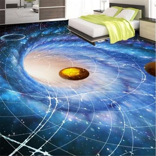 BEIBEHANG 3D large custom flooring stickers star living room background waterproof anti-skid wear thickening waterproof murals