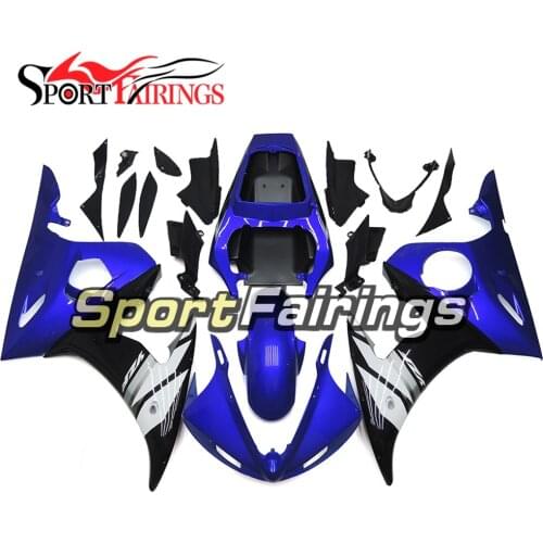 Blue Black ABS Plastic Injection Complete Fairings for Yamaha YZF600 R6 2003 2004 03 04 Motorcycle Cowling Fittings Covers Hulls