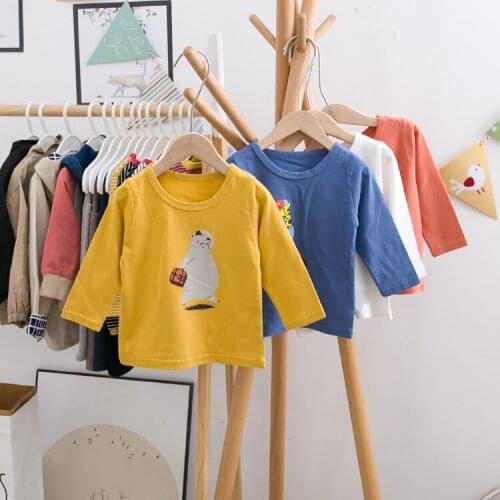 1 2 3 4 5 6 Y Boys Shirts Cotton Cartoon Print Long Sleeve Tops for Boy Kids Clothing Autumn New Arrival Toddler Baby Shirts New
