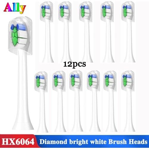 Jitong For Philips Sonicare W2 Optimal White Replacement Brush Heads Diamond Clean White Fits 2 Series Electric toothbrush