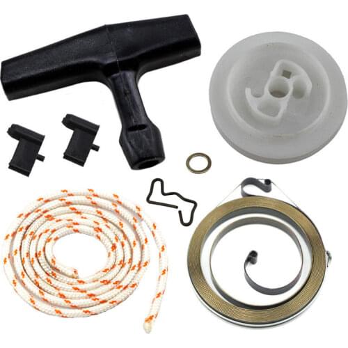 Recoil Rewind Starter Handle Rope Pulley Spring Kit For Stihl 034 036 044 046