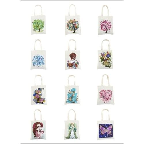 DIY Diamond Painting Handbag Drill Reusable Eco-friendly Shopping Storage Bags Foldable Grocery Tote Home Organizer Gift