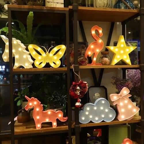Led Night Light Cartoon String Lights Lighting Led Christmas Tree Decoration Lights Home Party Holiday Child Wall Lamp