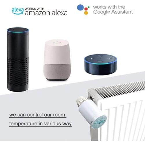 Thermostat Temperature Controller Heating and Accurate TRV Thermostatic Radiator Valve Programmable Voice Remote Control