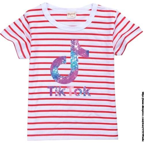 Tik Tok Children 3D Cartoon T-shirt Boys And Girls 2-16 years T-shirts Printed Kids Clothes Girls Tshirt Short Sleeves