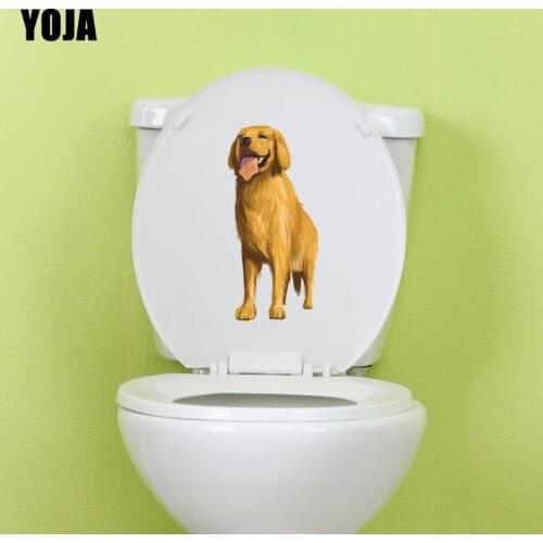 YOJA 11.4*24.2CM Modern Art BedRoom Home Wall Decor Toilet Sticker Decal Funny Dog T3-0519