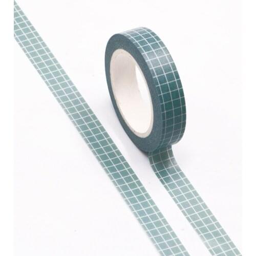 10pcs/lot Decorative Marca Green Grid Japanese Washi Tapes Paper DIY Scrapbooking Planner Adhesive Masking Tapes School Supply