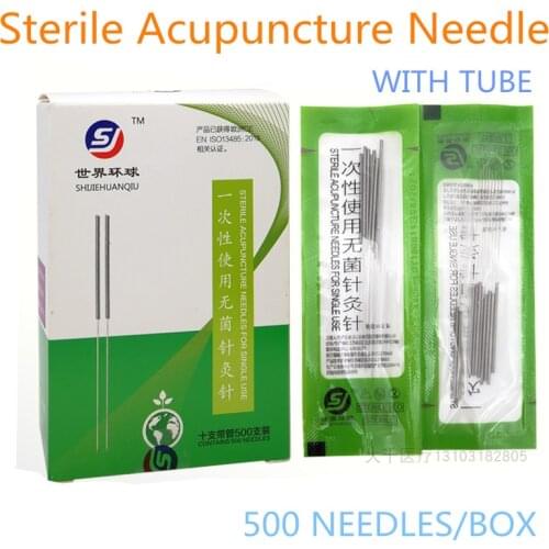 500pcs/pack Professional Medical Level Disposable Needle Disinfection Tube Needle Painless Wholsale Sterile Acupuncture Needle