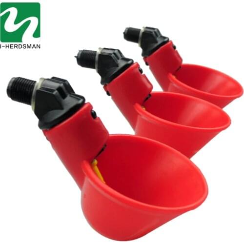 Automatic Quail Drinker Chicken Waterer Bowl With Yellow Nipple Farm poultry drinking water system