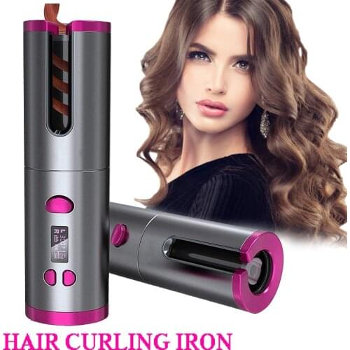 Automatic Rotating Hair Curler Cordless Curling Iron Beach Wave Hair Tongs Curling Wand Wireless Hair Crimper Styling Tools