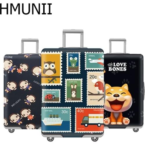 HMUNII 3D Cute Bear Suitcase Protective Covers Luggage Protective Cover Trolley Case Dust For 18-32 Inch Travel Accessories