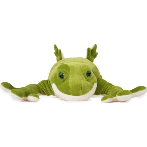 Dorimytrader New Lovely Soft 70cm Big Frog Plush Toy 28'' Anime Cartoon Stuffed Green Animal Doll Pillow Baby Gift DY60266
