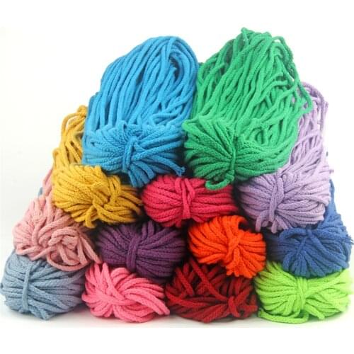 20Meter 5mm Eco-Friendly 100% Cotton Cord High Tenacity Twisted Cotton Rope DIY Craft Woven String Home Textile Craft Home Decor