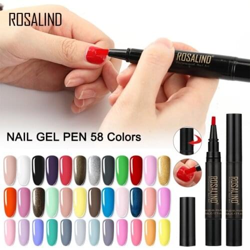 Rosalind lazy nail polish glue pen 5ml pure color nail pen-like nail polish 58 color phototherapy glue rotating glue