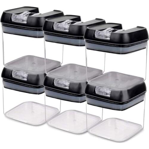 Airtight Food Storage Containers,Plastic Cereal Containers with Easy Lock Lids for Kitchen Pantry Organization,Storage