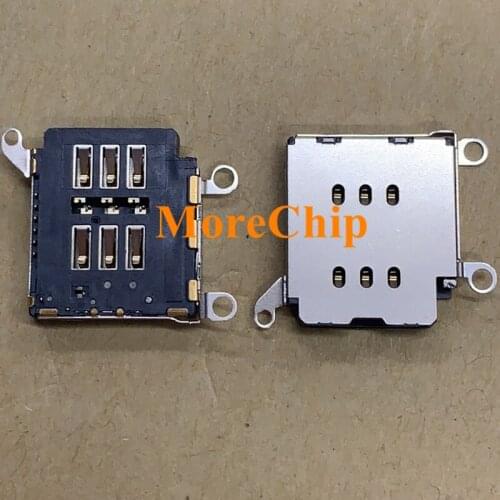 Dual SIM Slot Socket For iPhone 12 12Pro Inner Dual SIM Card Reader Tray Adapter Replacement Parts 3pcs/lot